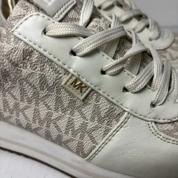 Michael Kors Womens Monique Logo Shoes Sz 8 Platform Trainer Sneaker - Picture 10 of 14